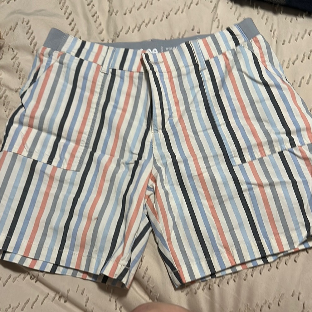 Lee Women's Striped Shorts in Blue, Pink, and White